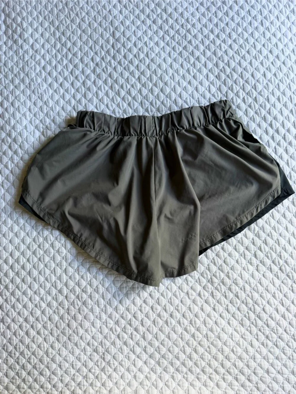 FP Movement Hot Shot Running Shorts Olive Green Size M Built-In Liner